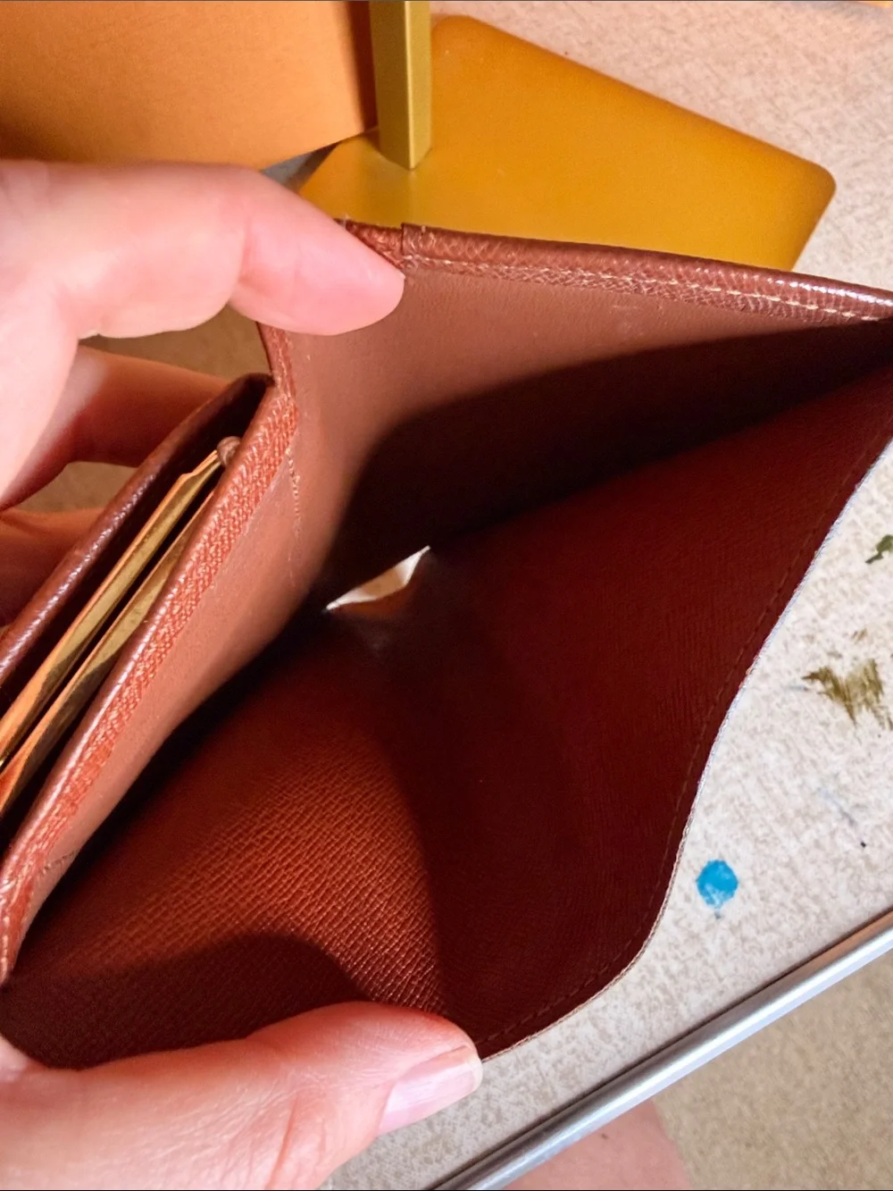 Louis Vuitton Monogram Canvas Snap Wallet in Dark Brown